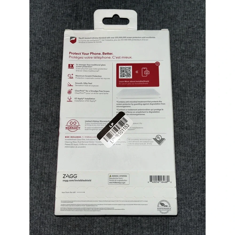 ZAGG‎ Invisible Shield Glass Elite Screen Protector for Apple iPhone 14 Pro Max
